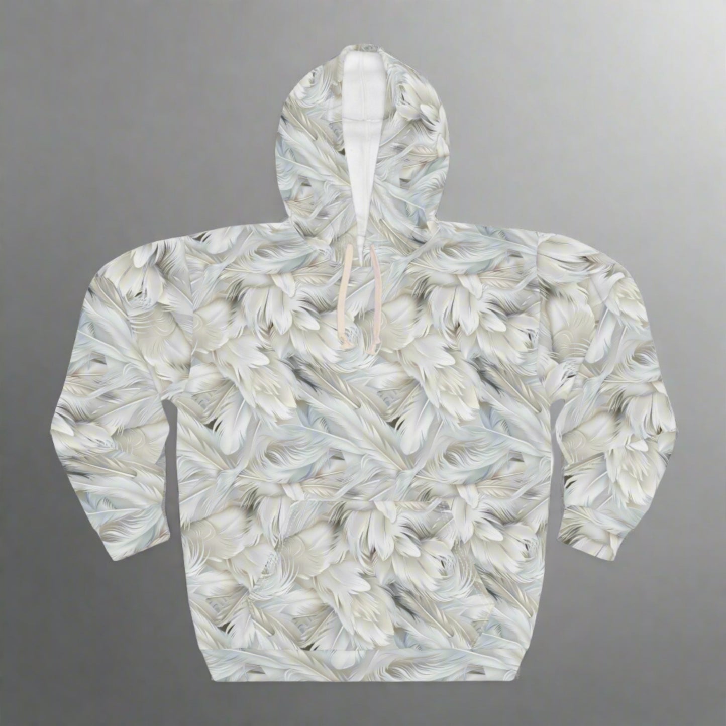 White Feathered Hoodie