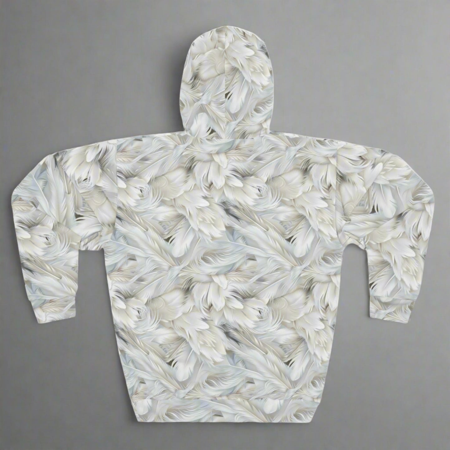 White Feathered Hoodie