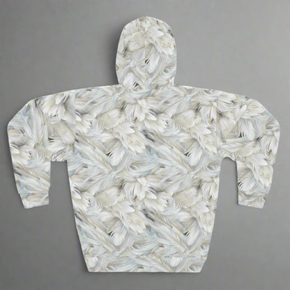 White Feathered Hoodie