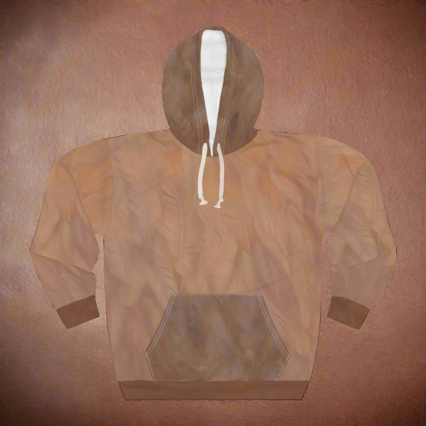 Tri-Color Feather Wrap Hoodie